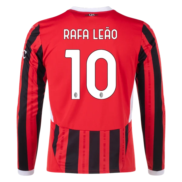 Rafael Leão AC Milan 24/25 Player Long Sleeve Home Jersey