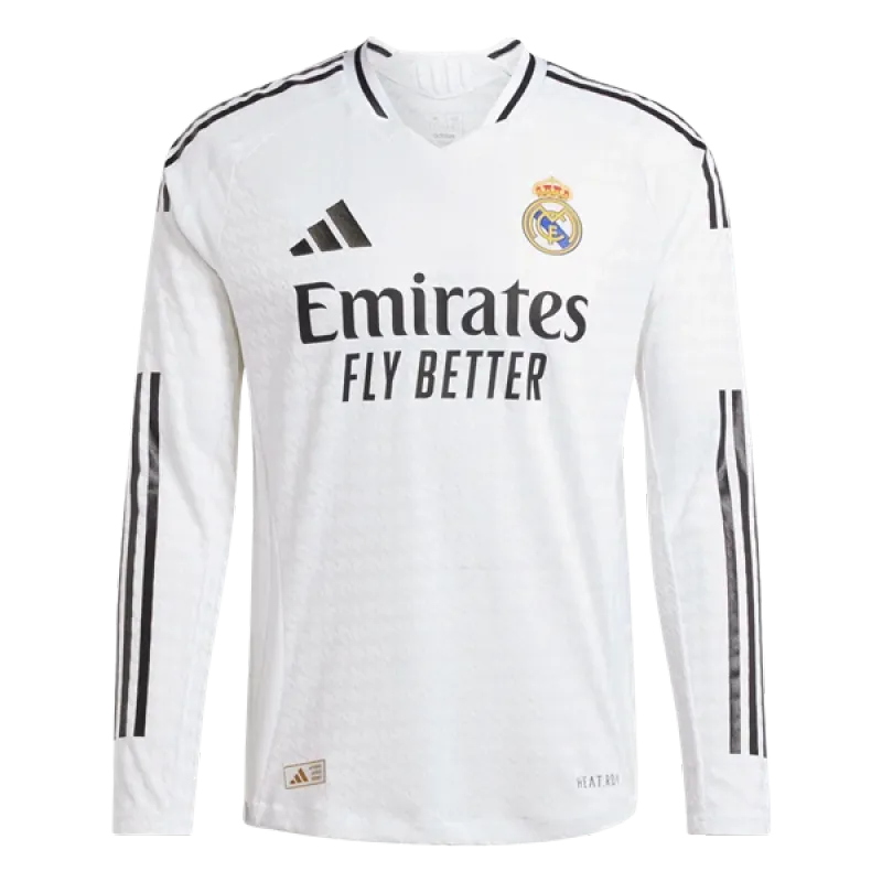 Real Madrid 24/25 Player Long Sleeve Home Jersey