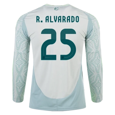 Roberto Alvarado Mexico 24/25 Long Sleeve Replica Away Jersey 01