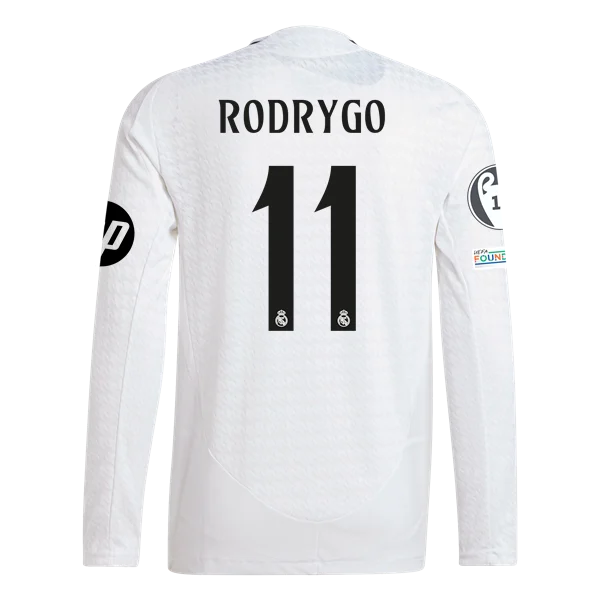 Rodrygo Real Madrid 24/25 Player Long Sleeve Home Jersey
