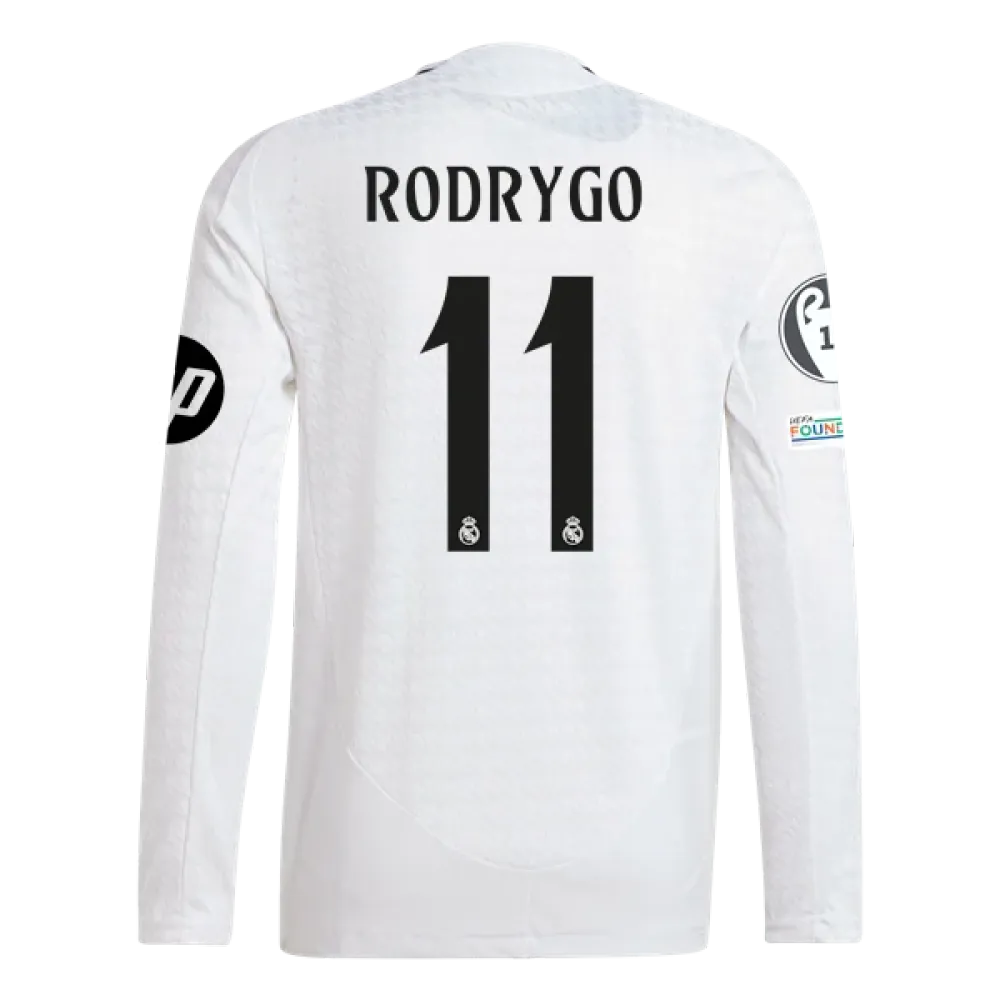 Rodrygo Real Madrid 24/25 Player Long Sleeve Home Jersey