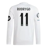 Rodrygo Real Madrid 24/25 Player Long Sleeve Home Jersey