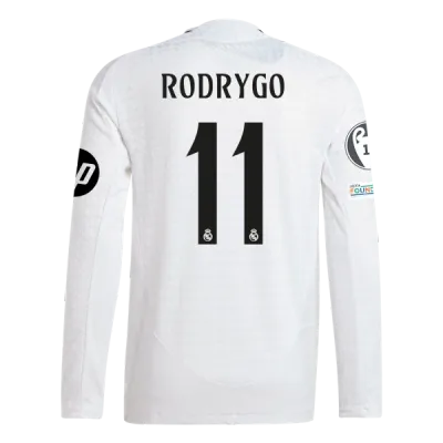 Rodrygo Real Madrid 24/25 Player Long Sleeve Home Jersey 01