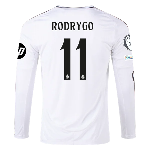 Rodrygo Real Madrid 24/25 Long Sleeve Home Jersey