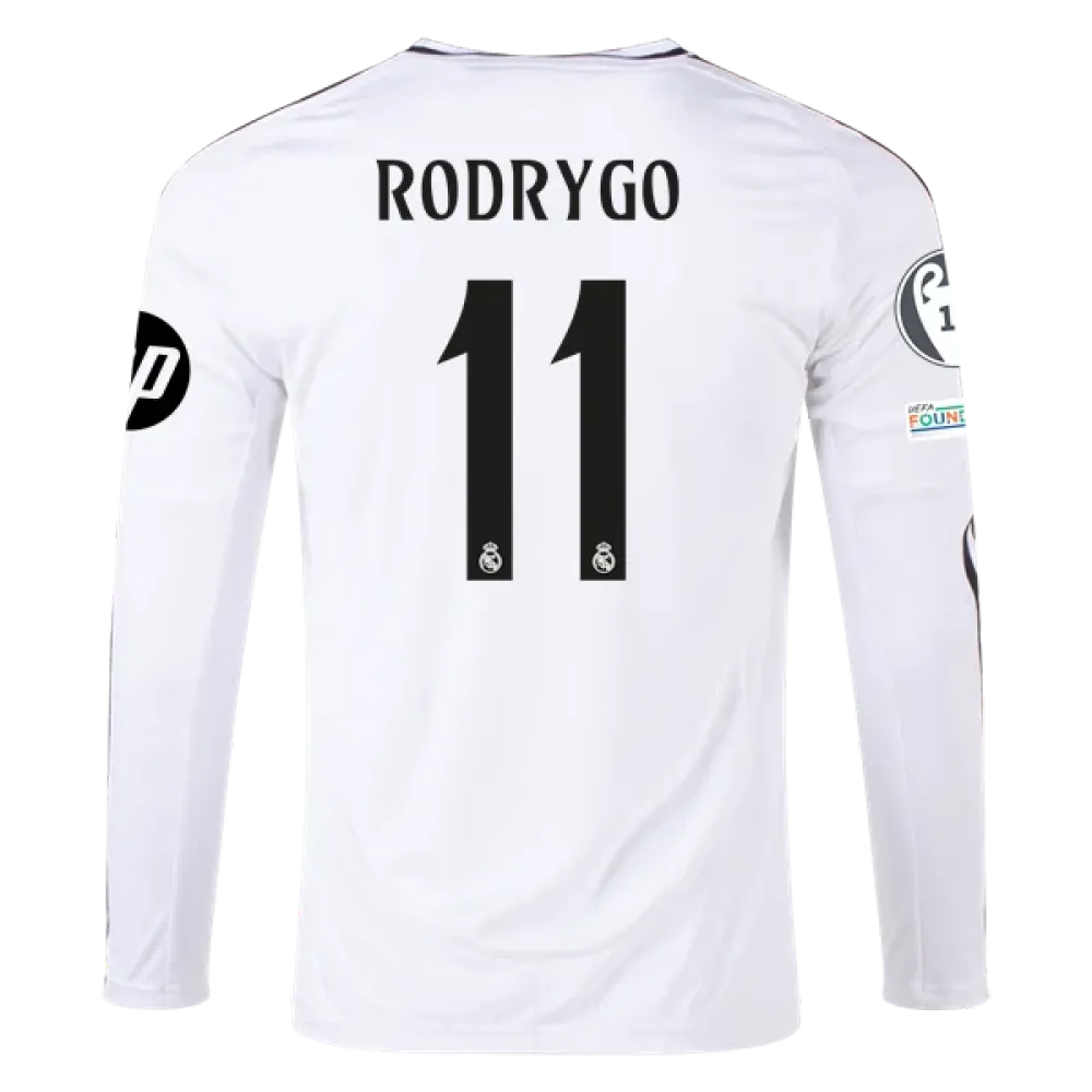 Rodrygo Real Madrid 24/25 Long Sleeve Home Jersey