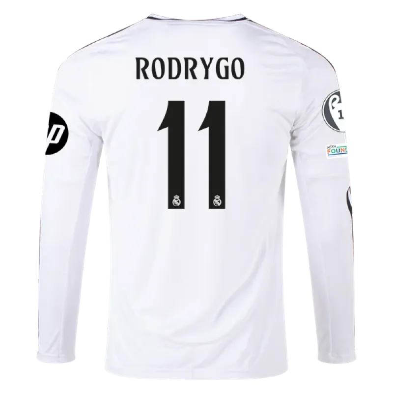 Rodrygo Real Madrid 24/25 Long Sleeve Home Jersey