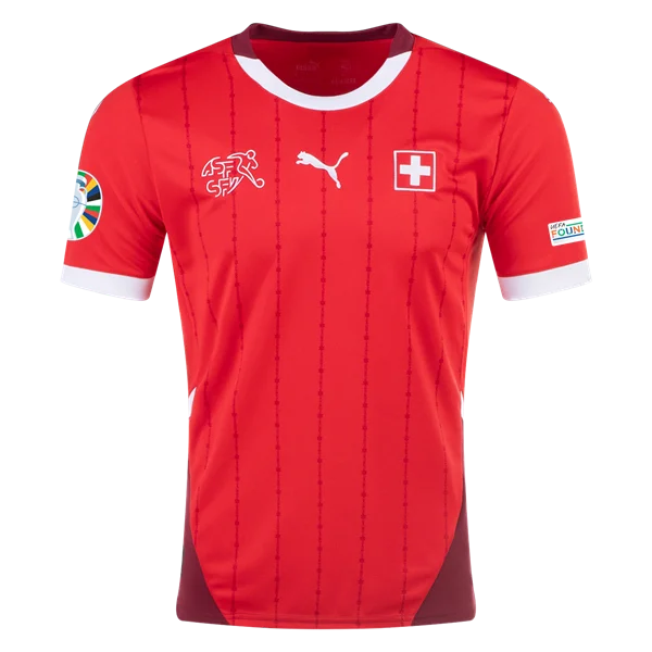 Switzerland 24/25 Home Euro Patch Jersey