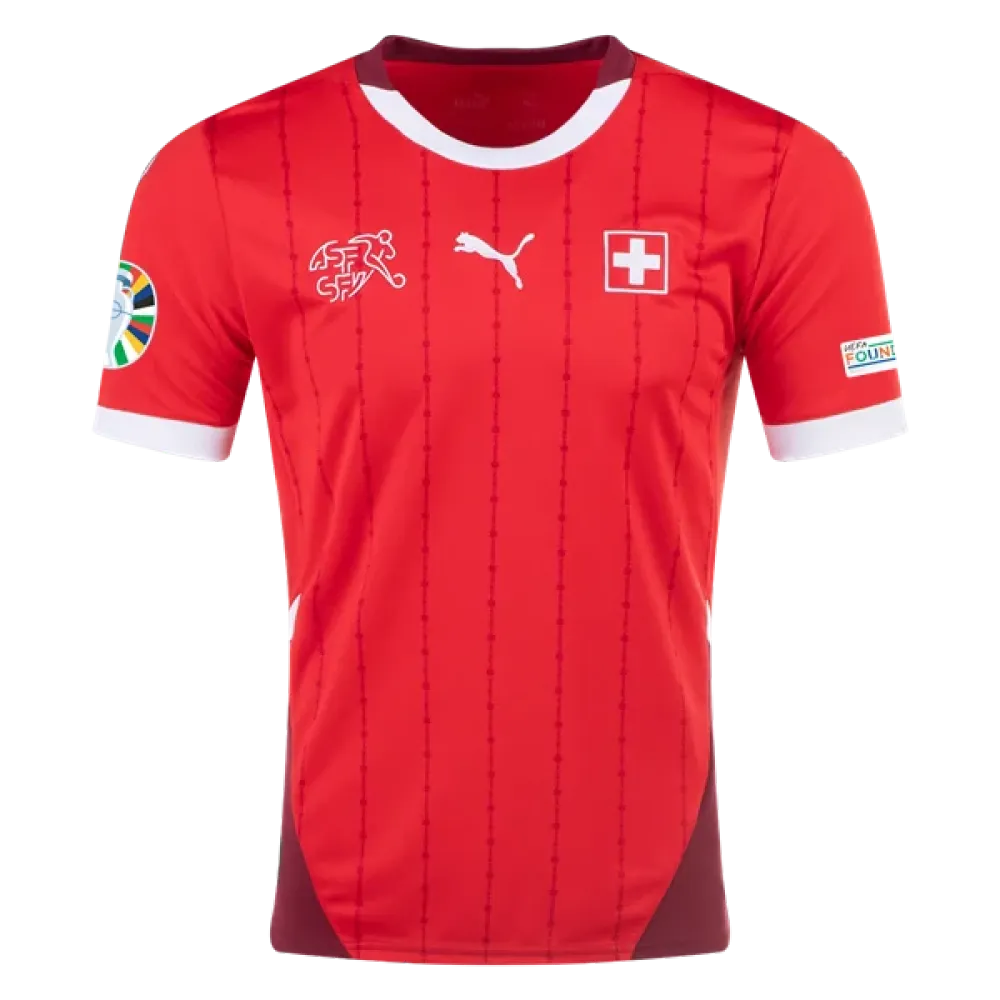 Switzerland 24/25 Home Euro Patch Jersey