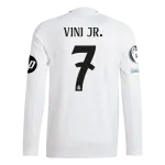 Vinicius Jr. Real Madrid 24/25 Player Long Sleeve Home Jersey