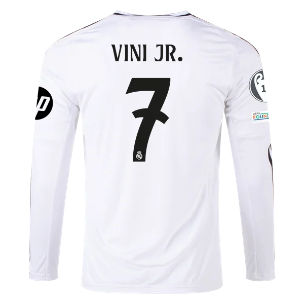 Vinicius Jr. Real Madrid 24/25 Long Sleeve Home Jersey