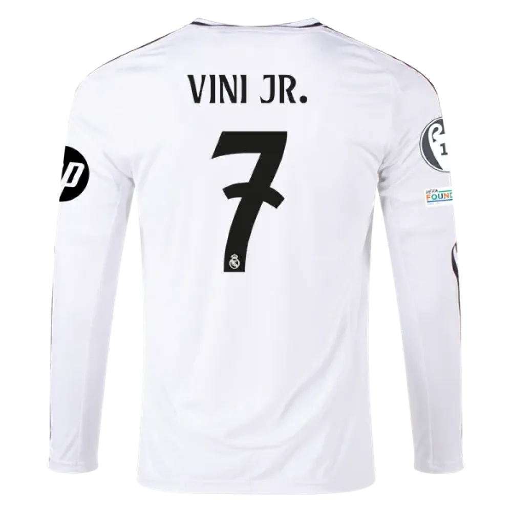 Vinicius Jr. Real Madrid 24/25 Long Sleeve Home Jersey