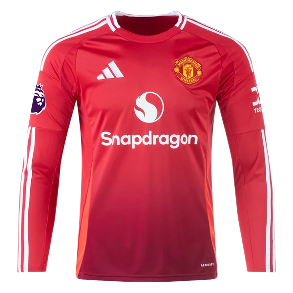Aaron Wan-Bissaka Manchester United 24/25 Long Sleeve Home Jersey
