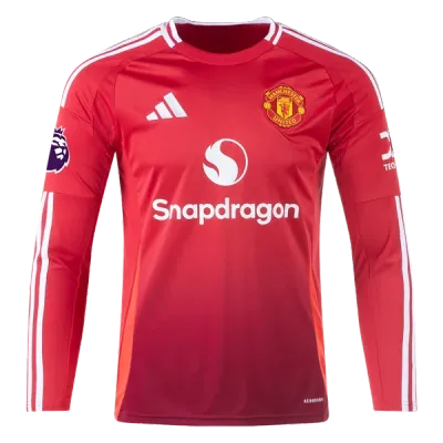 Aaron Wan-Bissaka Manchester United 24/25 Long Sleeve Home Jersey 02