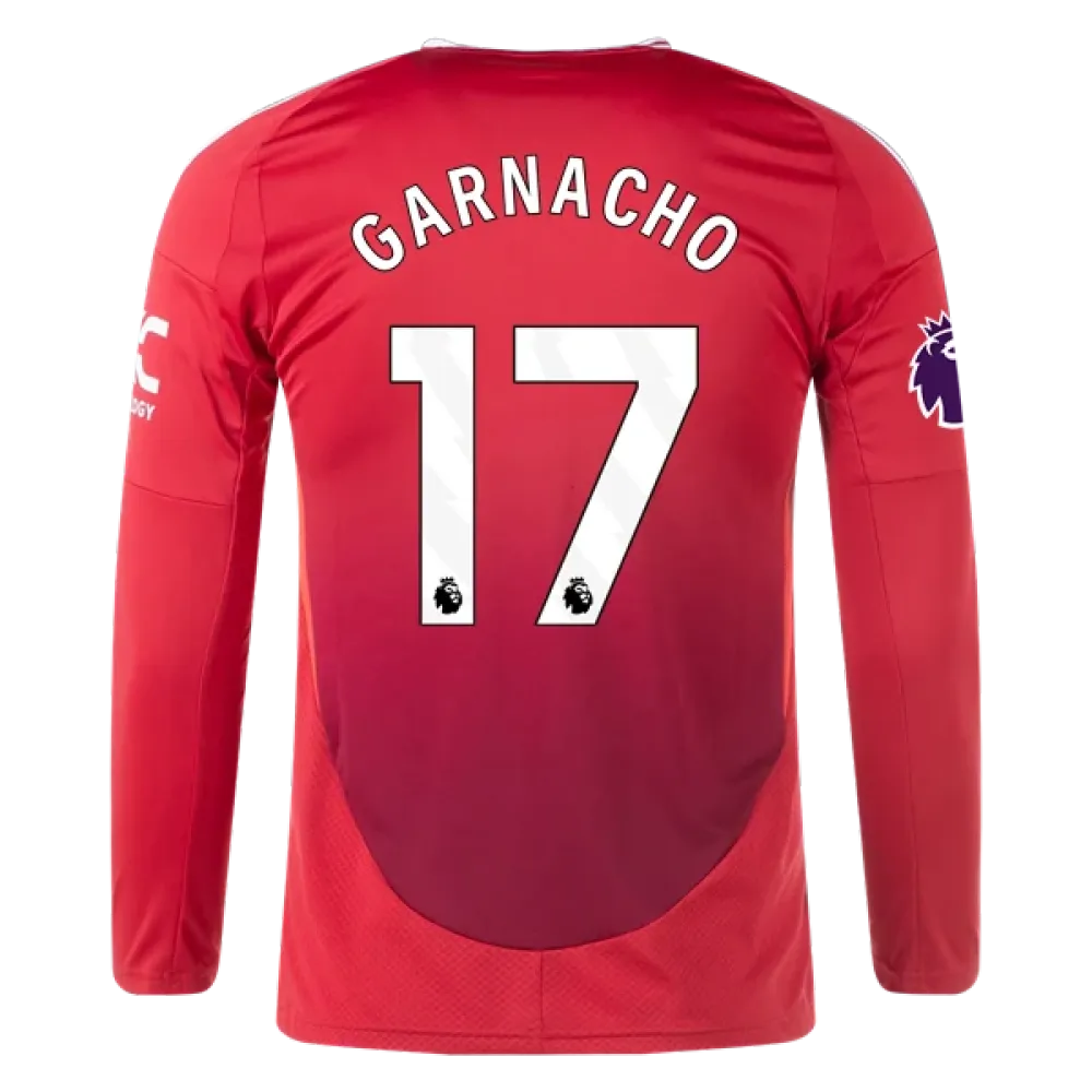 Alejandro Garnacho Manchester United 24/25 Long Sleeve Home Jersey