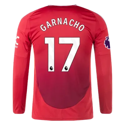 Alejandro Garnacho Manchester United 24/25 Long Sleeve Home Jersey 01