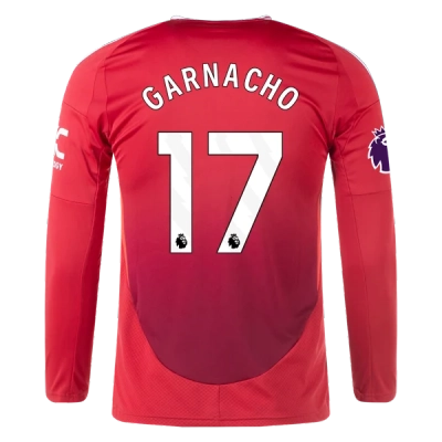 Alejandro Garnacho Manchester United 24/25 Long Sleeve Home Jersey 01