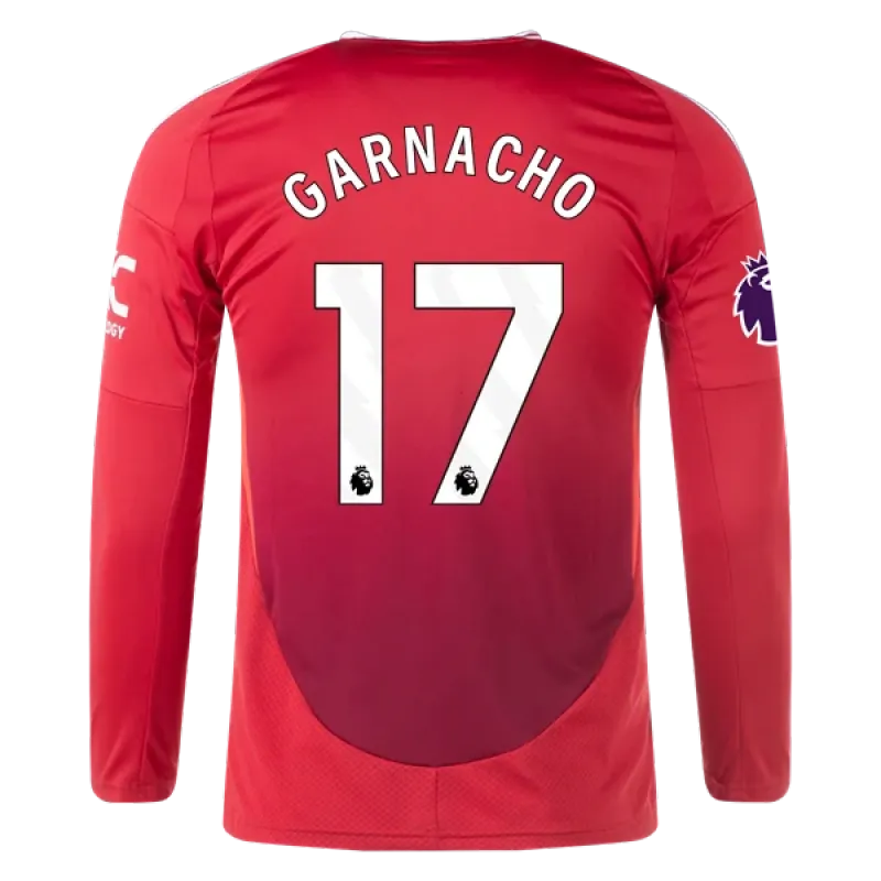 Alejandro Garnacho Manchester United 24/25 Long Sleeve Home Jersey