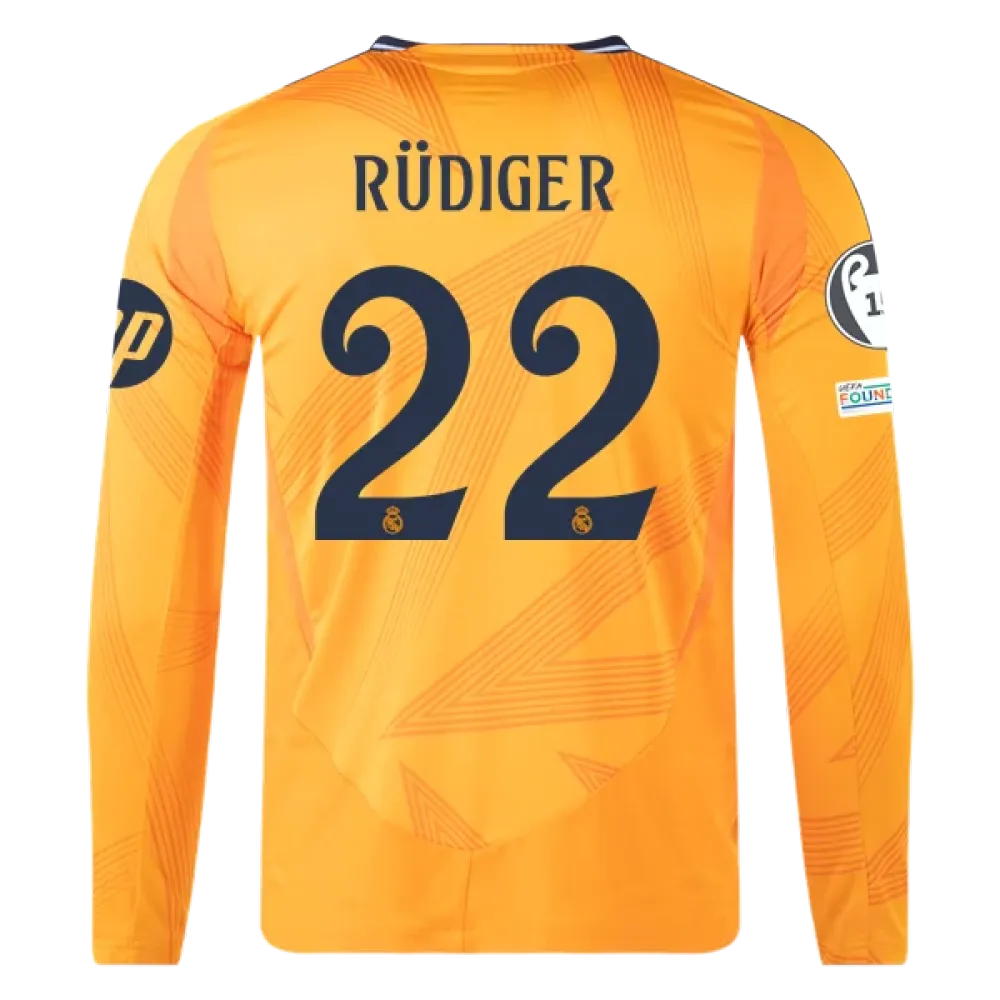 Antonio Rüdiger Real Madrid 24/25 Player Long Sleeve Away Jersey