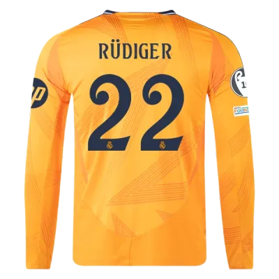 Antonio Rüdiger Real Madrid 24/25 Player Long Sleeve Away Jersey 01