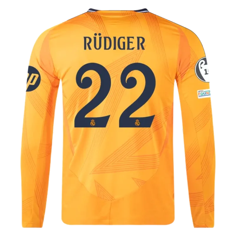 Antonio Rüdiger Real Madrid 24/25 Player Long Sleeve Away Jersey