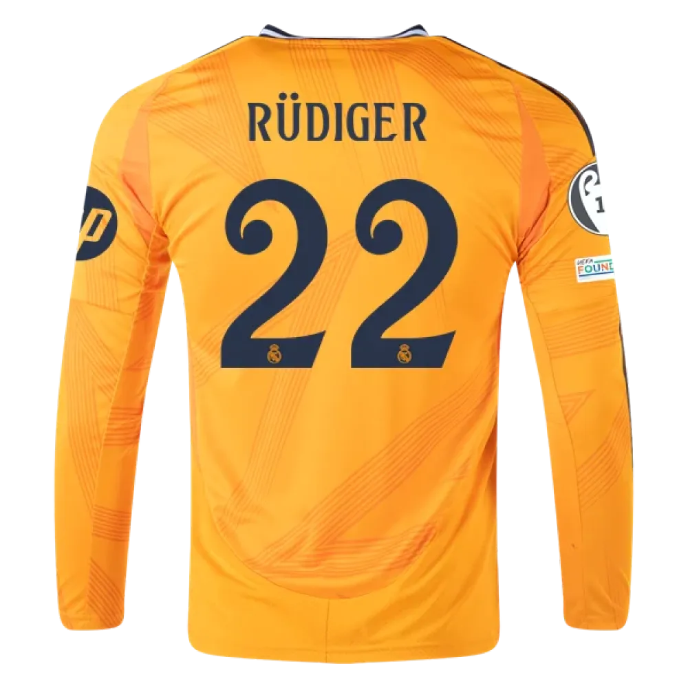 Antonio Rüdiger Real Madrid 24/25 Long Sleeve Away Jersey