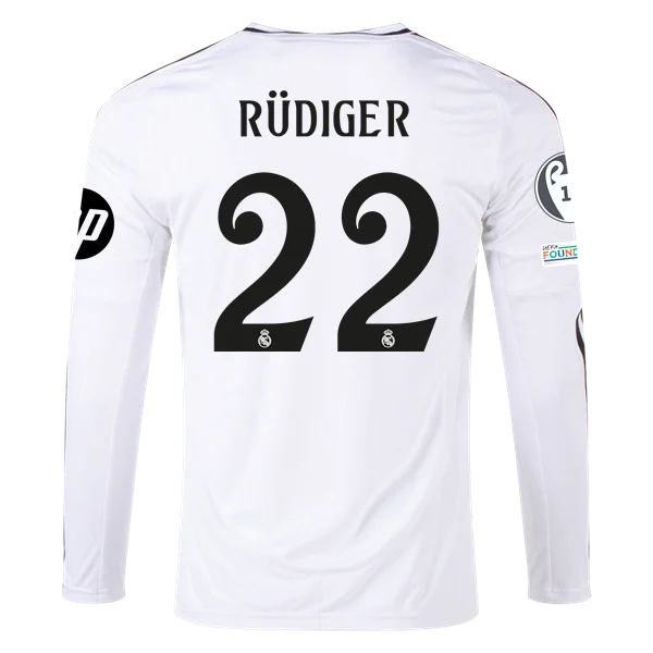 Antonio Rüdiger Real Madrid 24/25 Long Sleeve Home Jersey