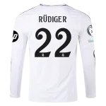 Antonio Rüdiger Real Madrid 24/25 Long Sleeve Home Jersey