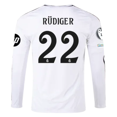 Antonio Rüdiger Real Madrid 24/25 Long Sleeve Home Jersey 01