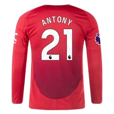 Antony Manchester United 24/25 Long Sleeve Home Jersey 01