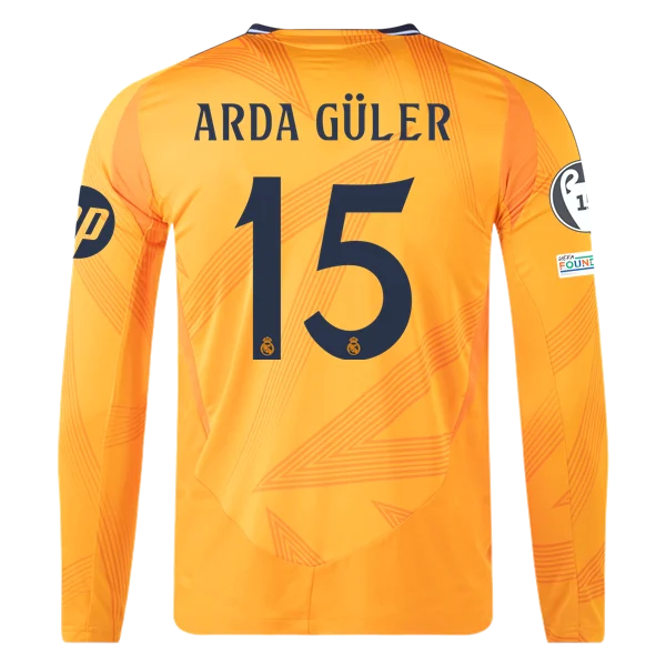 Arda Güler Real Madrid 24/25 Player Long Sleeve Away Jersey