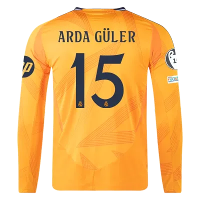 Arda Güler Real Madrid 24/25 Player Long Sleeve Away Jersey 01