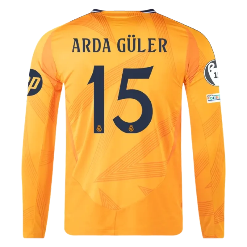 Arda Güler Real Madrid 24/25 Player Long Sleeve Away Jersey