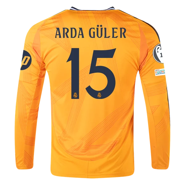 Arda Güler Real Madrid 24/25 Long Sleeve Away Jersey