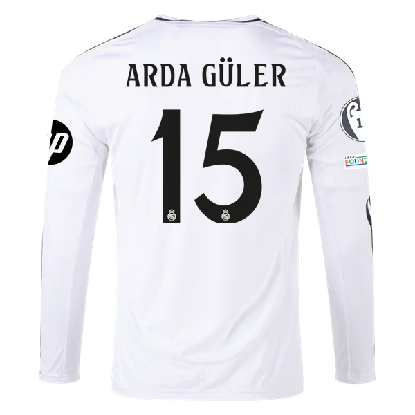 Arda Güler Real Madrid 24/25 Long Sleeve Home Jersey