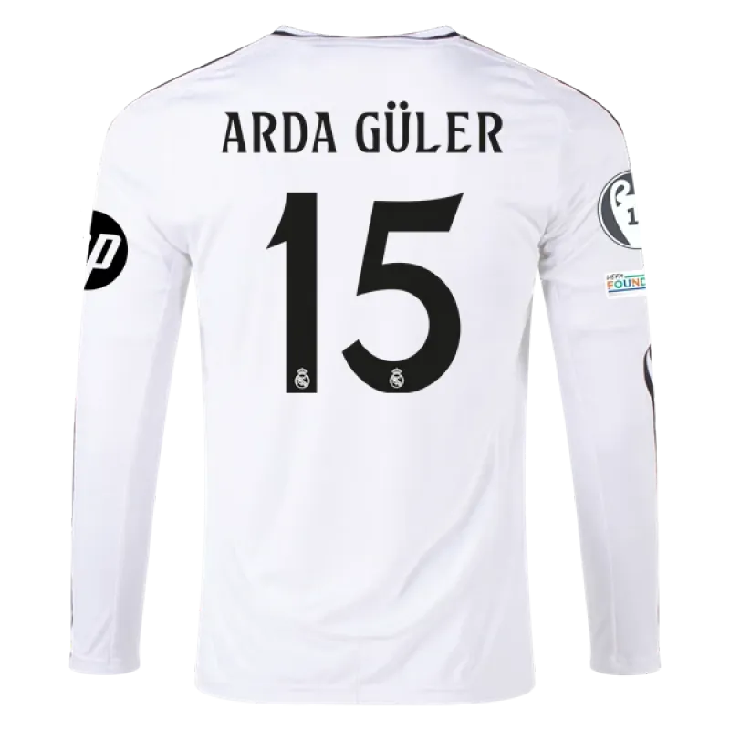 Arda Güler Real Madrid 24/25 Long Sleeve Home Jersey