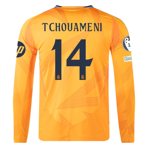 Aurélien Tchouaméni Real Madrid 24/25 Player Long Sleeve Away Jersey