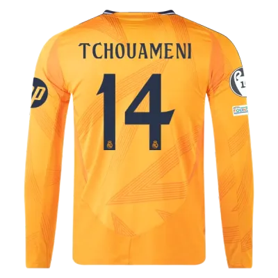 Aurélien Tchouaméni Real Madrid 24/25 Player Long Sleeve Away Jersey 01