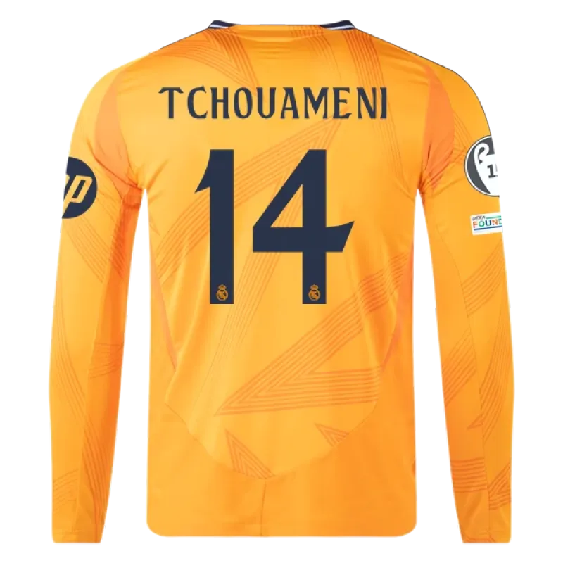 Aurélien Tchouaméni Real Madrid 24/25 Player Long Sleeve Away Jersey