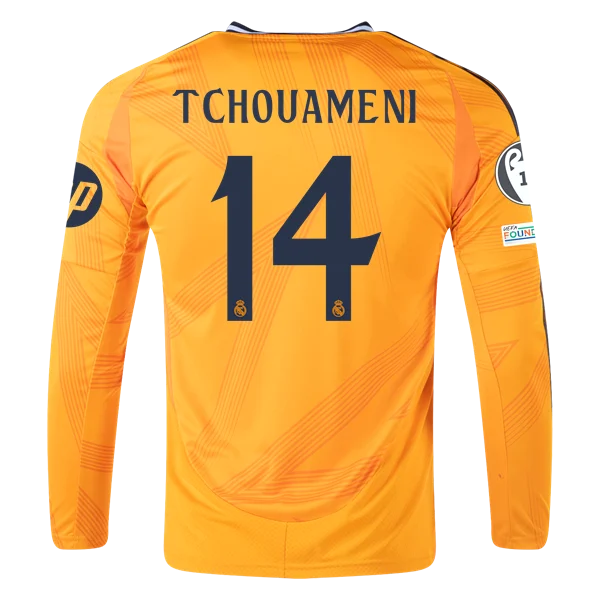 Aurélien Tchouaméni Real Madrid 24/25 Long Sleeve Away Jersey
