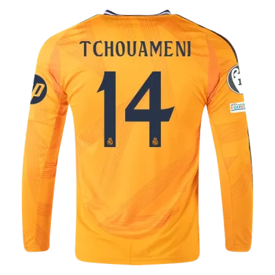 Aurélien Tchouaméni Real Madrid 24/25 Long Sleeve Away Jersey 01