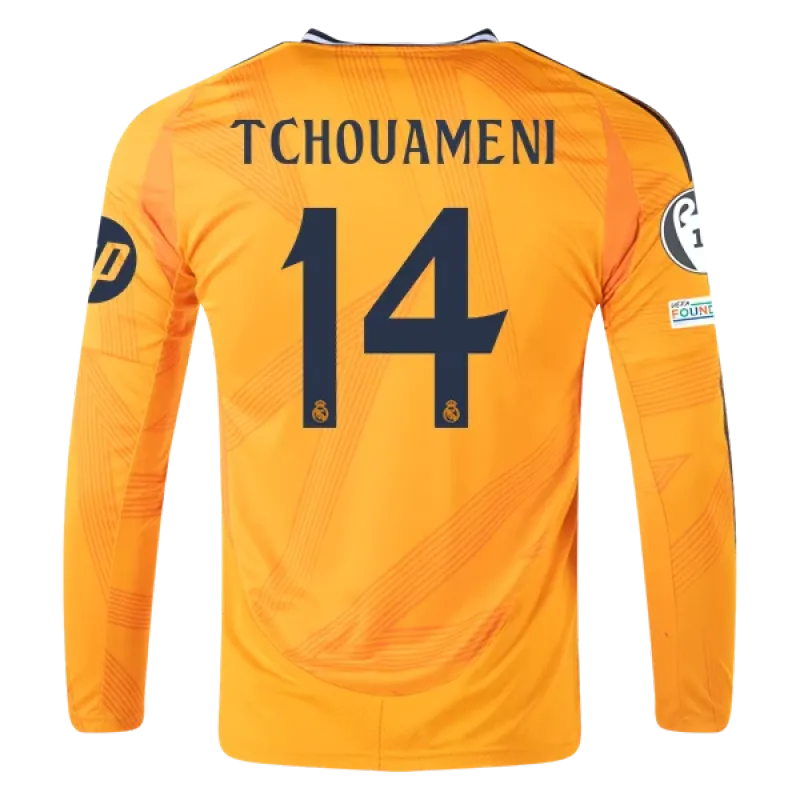 Aurélien Tchouaméni Real Madrid 24/25 Long Sleeve Away Jersey