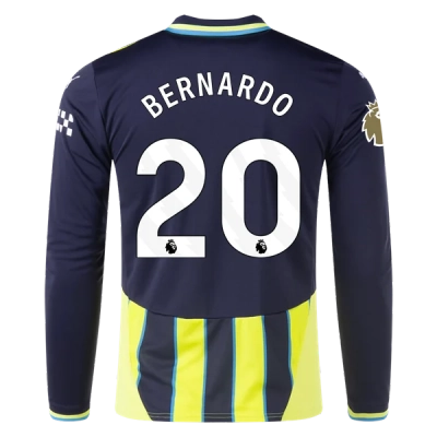 Bernardo Silva Manchester City 24/25 Player Long Sleeve Away Jersey 01
