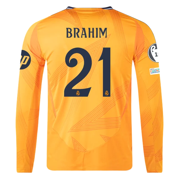 Brahim Díaz Real Madrid 24/25 Player Long Sleeve Away Jersey