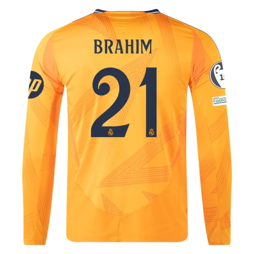 Brahim Díaz Real Madrid 24/25 Player Long Sleeve Away Jersey