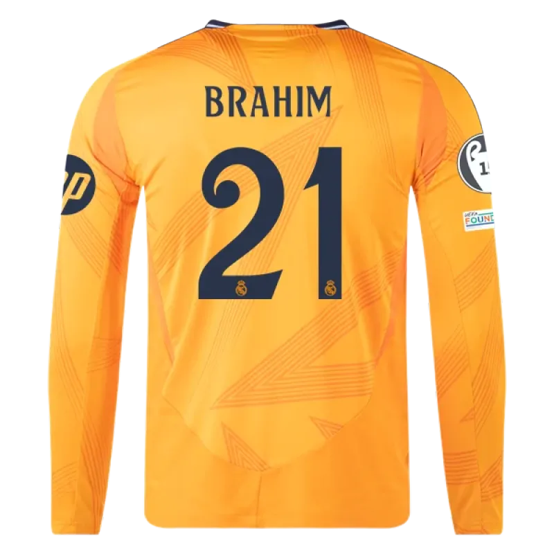 Brahim Díaz Real Madrid 24/25 Player Long Sleeve Away Jersey