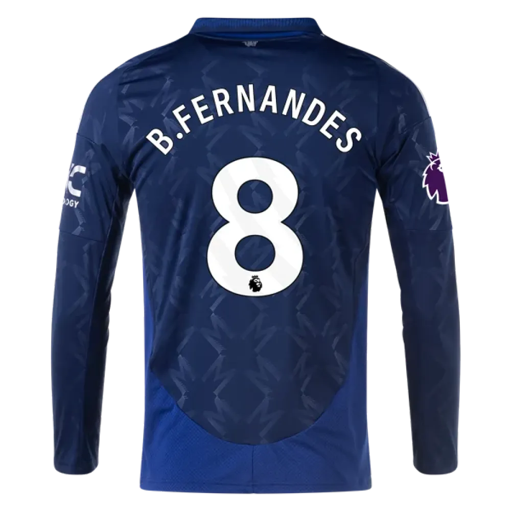 Bruno Fernandes Manchester United 24/25 Long Sleeve Away Jersey