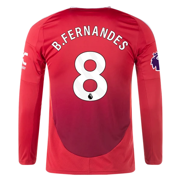 Bruno Fernandes Manchester United 24/25 Long Sleeve Home Jersey