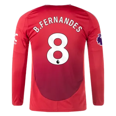 Bruno Fernandes Manchester United 24/25 Long Sleeve Home Jersey 01