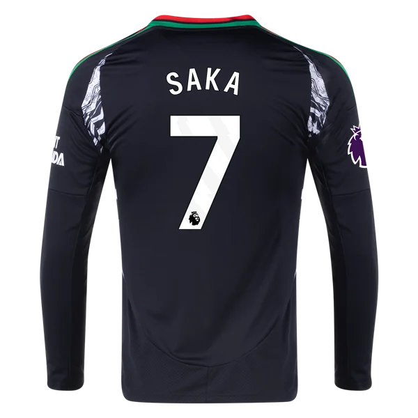 Bukayo Saka Arsenal 24/25 Long Sleeve Away Jersey