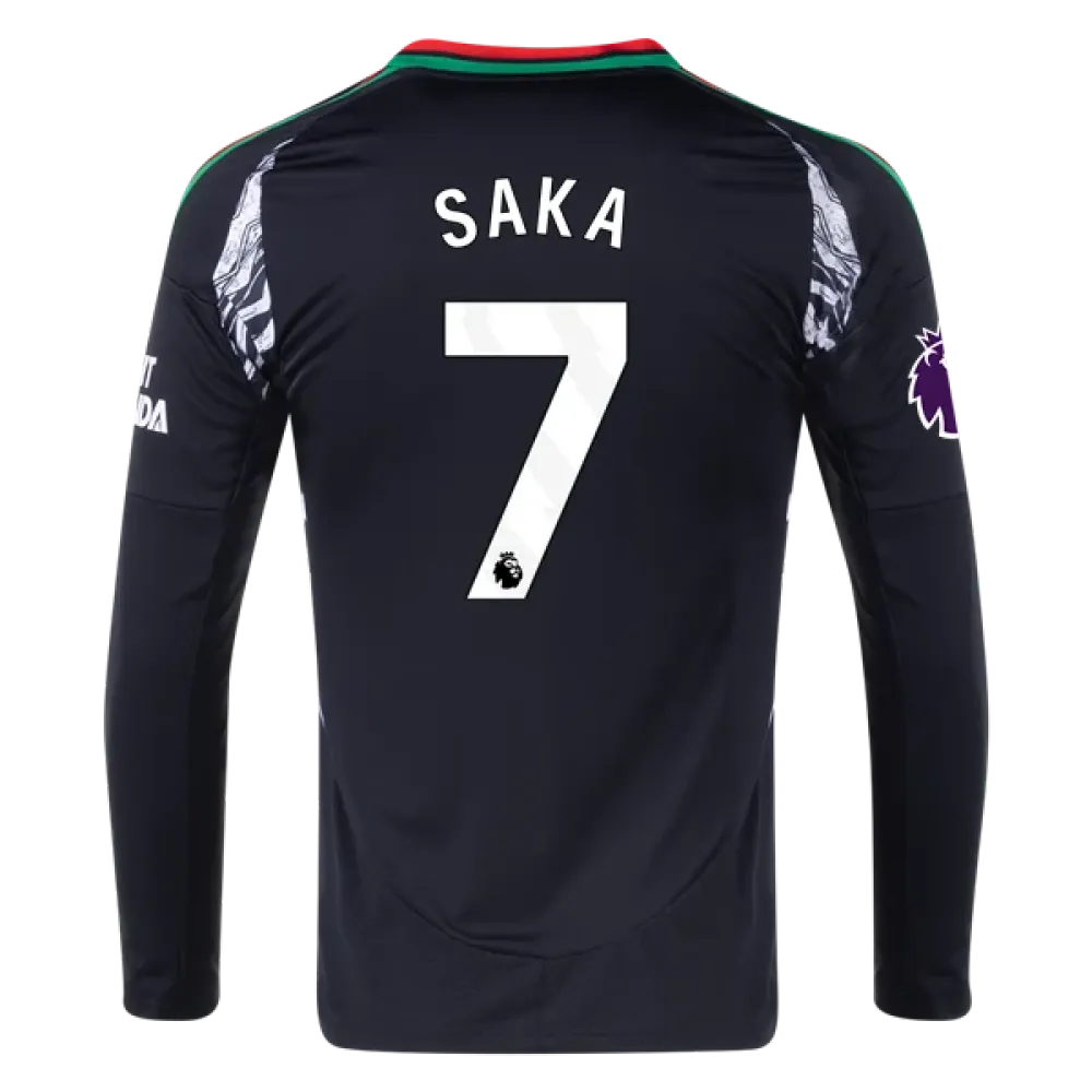 Bukayo Saka Arsenal 24/25 Long Sleeve Away Jersey